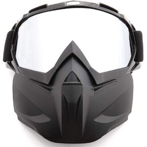 SPOSUNE Motorcycle Goggles Paintball Mask, Detachable Face Mask ATV Goggles, Dirt Bike Goggles Safety Ggoggles for Men Women