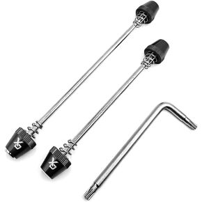 Bike Anti-Theft Locking Skewer 7 Lobe Bicycle Wheel Hub Secure Binder Bolt Kit with Key