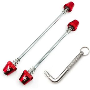 Bike Anti-Theft Locking Skewer 7 Lobe Bicycle Wheel Hub Secure Binder Bolt Kit with Key