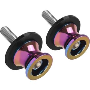 Worldmotop 2PCS 6MM M6 X1.25 Motorcycle Swing Arm Spools Swingarm Spools Sliders Stand Screw Replacement for Yamaha YZF R1 R3 R6 R6S MT03 MT07 MT09 R7 R25 R15 R125 600R (purple)