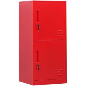 1 Door Metal Vertical Storage Locker for Kids Bedroom, Children Room, School, Office, Home,Stackable Steel Storage Cabinet for Toys, Sports Equipment,Anti-Falling Device.(Black, 1D) in Kuwait
