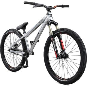 Mongoose Fireball Dirt Jump Mens and Womens Mountain Bike, 26-Inch Wheels, Mechanical Brakes, T1 Aluminum Frame