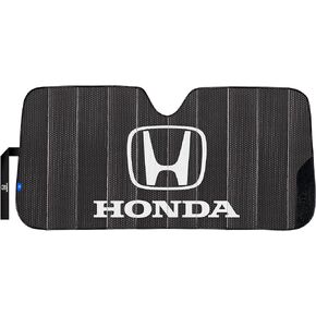Plasticolor 003939W01 Honda Black Matte Accordion Sunshade White Logo 26.75 inches Tall x 57 inches Wide