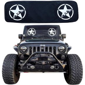 Wrangler Accessories JL,JT,JK,TJ,LJ,YJ Windshield Sunshade, fits Every Year Wrangler 1985-2022 Custom fit , Heat Shield Sun mat
