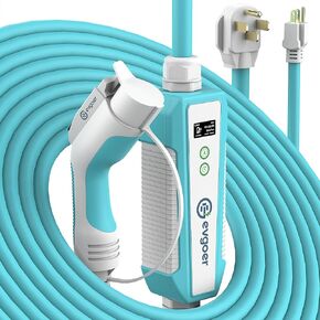 Electric Vehicle Charger Level 2 & Level 1, 32Amp 110V-240V Schedule Timer 30ft Cable Portable EV Home Charging Station, 12/16/24/32A Adjustable Current Compatible with All SAE J1772 EVs