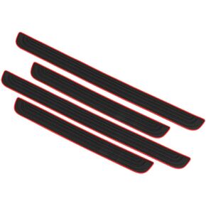 Door Sill Plate Protectors for Car Universal Door Entry Guards Sill Scuff Cover Panel Step Protector,Door Sill Plate Protectors for Car　, Welcome Pedal　Protector Cover,　Black 4pcs/Set
