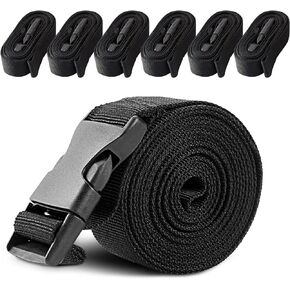 Tie Down Boat Cover Straps, 6 Pack-1''Lx96''W Heavy Duty Polyester Adjustable Straps, Boat Cover Straps with Quick Release Buckle, Durable Trailerable Straps, Tightening Straps for Securing