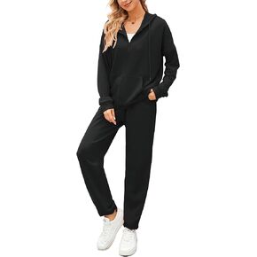 Women 2 Piece Outfits Tracksuit Casual Zip Up Hoodie Sweatsuits Jogging Long Pant Set