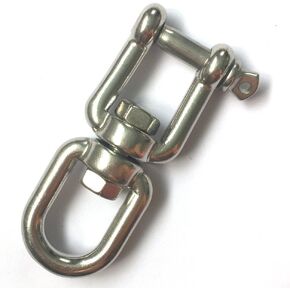 jingyi Marine Mooring Stainless Steel 316 Jaw and Eye Swivel Ring Choose from 1/4" to 1/2",Silver Tone