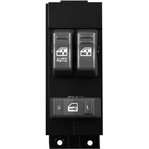 Driver Side Master Power Window Switch Gray | for 1999 2000 2001 2002 Chevy Silverado GMC Sierra 1500, 2500, 2500 HD, 3500 2-Doors Pickup Truck | Replace # 15047637