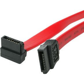 StarTech.com 6in SATA to Right Angle SATA Serial ATA Cable - 6in SATA Cable - left angle SATA Cable - angled SATA Cable, Red (SATA6RA1)