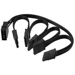 GELRHONR IDE to SATA Power Splitter Cable,LP4 4Pin IDE to 5 x15 Pin SATA Power Conversion Line Extension Y-Cable for Hard Disk