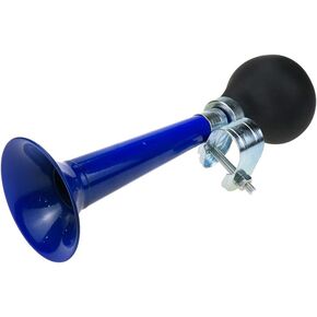 Bike Metal Air Horn, Bugle Horn Retro Clown Horn with Squeeze Bulb for Bicycle Golf Cart, Blue