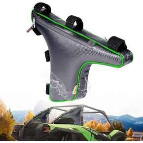 KRX 1000 Storage Accessories, UTV KRX 1000 Triangle Truss Storage Bag, Side by Side Bags Roll Bar Gear Bag For Kawasaki Teryx KRX 1000 2020-2024 Double-side Zipper (Green)
