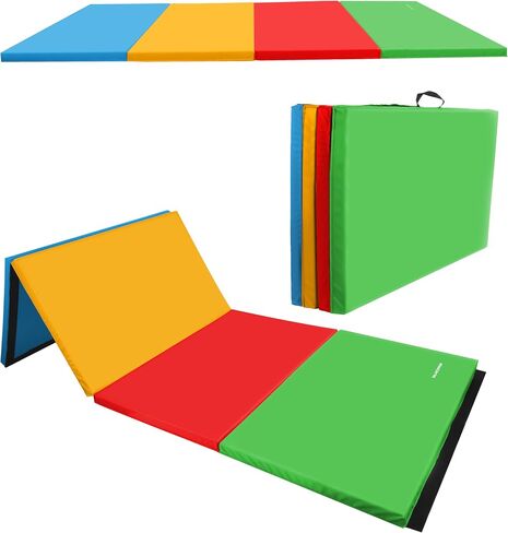 BalanceFrom All Purpose 4'x6'x2" Extra Thick High Density Anti Tear Gymnastics Gym Folding Exercise Aerobics Mats, Multiple Colors in Saudi Arabia