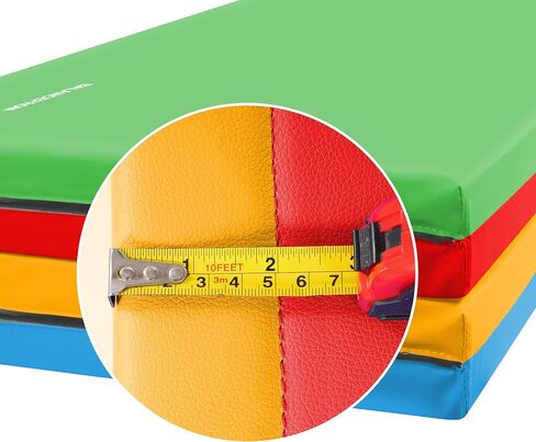 BalanceFrom All Purpose 4'x6'x2" Extra Thick High Density Anti Tear Gymnastics Gym Folding Exercise Aerobics Mats, Multiple Colors in Saudi Arabia
