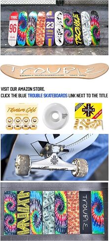 ألواح تزلج تروبل عجلات فارغة 55 ملم ألواح تزلج بيضاء فارغة (W2) in Kuwait