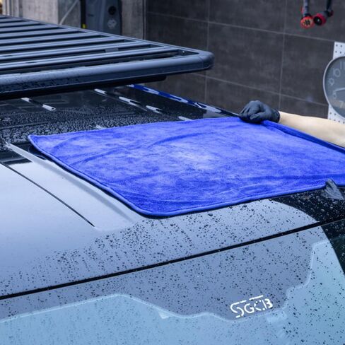 منشفة تجفيف غسيل السيارات من الألياف الدقيقة SGCB Pro، مقاس 81.28 سم × 50.8 سم، كبيرة بتمريرة واحدة طويلة من القطيفة برمائية |جافة + نظيفة| منشفة تنظيف السيارة من الألياف الدقيقة فائقة الامتصاص، سريعة الجفاف لتفصيل السيارة in Kuwait