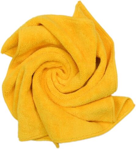 CARCAREZ All-Purpose Microfiber Terry Cleaning Towels - Commercial Grade, Highly Absorbent, Lint-Free, Streak-Free, Kitchens, Bathrooms, Offices, 380gsm, 16in x 16in (Green, 6) in Saudi Arabia