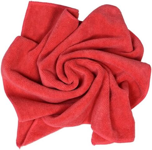 CARCAREZ All-Purpose Microfiber Terry Cleaning Towels - Commercial Grade, Highly Absorbent, Lint-Free, Streak-Free, Kitchens, Bathrooms, Offices, 380gsm, 16in x 16in (Green, 6) in Saudi Arabia
