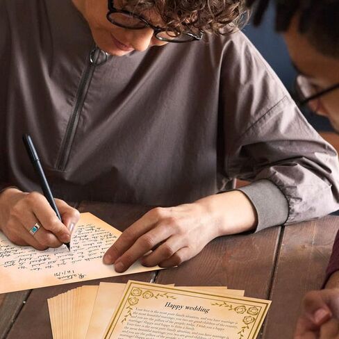 100 ورقة من ورق البرشمان لطباعة الكتابة، ورق كتابة حروف عتيقة المظهر بتصميم عتيق للدعوة، والرسائل، والسيرة الذاتية، والفن، مزدوج الجوانب in Saudi Arabia