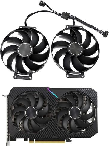 87 مللي متر T129215SU 12V 0.5A 6Pin Dual RTX3060 3060 Ti مراوح تبريد بطاقة الرسومات ل ASUS GeForce RTX 3060Ti V2 Mini Dual OC Fan in Kuwait