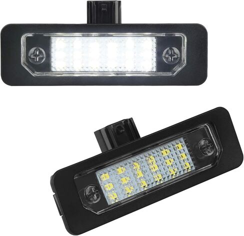 مصباح إضاءة لوحة ترخيص LED متوافق مع Fusion 2006-2012، Mustang 2010-2014، Taurus 10-19، Flex Focus Lincoln MKX MKZ MKT MKS Mercury Milan 6000K أبيض، حزمة من 2 in Kuwait