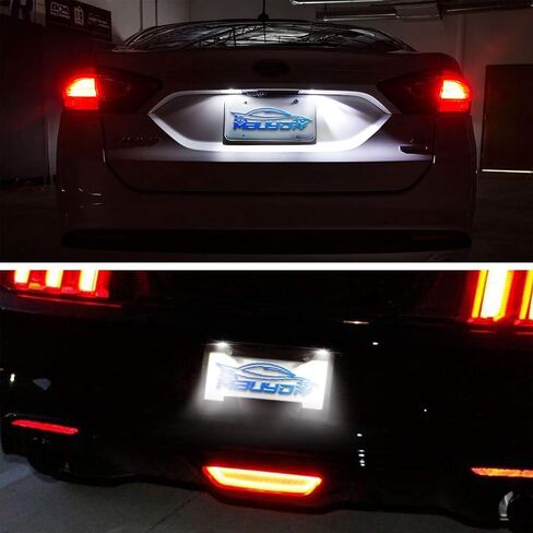 مصباح إضاءة لوحة ترخيص LED متوافق مع Fusion 2006-2012، Mustang 2010-2014، Taurus 10-19، Flex Focus Lincoln MKX MKZ MKT MKS Mercury Milan 6000K أبيض، حزمة من 2 in Kuwait