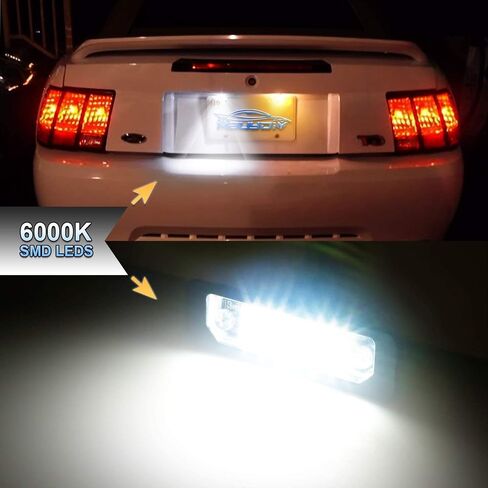 مصباح إضاءة لوحة ترخيص LED متوافق مع Fusion 2006-2012، Mustang 2010-2014، Taurus 10-19، Flex Focus Lincoln MKX MKZ MKT MKS Mercury Milan 6000K أبيض، حزمة من 2 in Kuwait