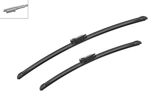 Bosch Automotive 3397118929 AeroTwin Beam Wiper Blade - Set of 2 (24" & 19") Pinch Tab - Crystal Clear Visibility & Smooth Quiet Operation in Saudi Arabia