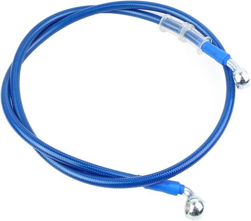 400-2400mm AN3 1/8inch 28 90 Degree M10 Motorcycle Hydraulic Brake Line Oil Hose Pipe Fitting Stainless Steel Braided for ATV Motorcycle Motocross Pit Dirt Street Racing bike - 1400mm Blue in Saudi Arabia