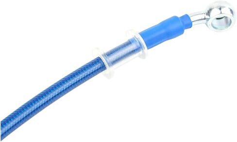 400-2400mm AN3 1/8inch 28 90 Degree M10 Motorcycle Hydraulic Brake Line Oil Hose Pipe Fitting Stainless Steel Braided for ATV Motorcycle Motocross Pit Dirt Street Racing bike - 1400mm Blue in Saudi Arabia