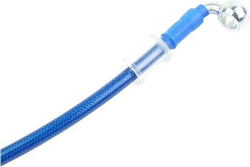 400-2400mm AN3 1/8inch 28 90 Degree M10 Motorcycle Hydraulic Brake Line Oil Hose Pipe Fitting Stainless Steel Braided for ATV Motorcycle Motocross Pit Dirt Street Racing bike - 1400mm Blue in Saudi Arabia