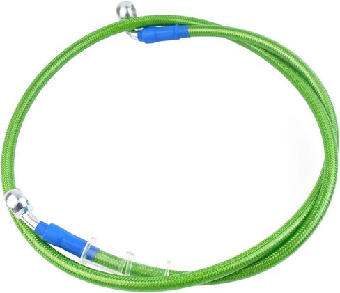 400-2400mm AN3 1/8inch 28 90 Degree M10 Motorcycle Hydraulic Brake Line Oil Hose Pipe Fitting Stainless Steel Braided for ATV Motorcycle Motocross Pit Dirt Street Racing bike - 1400mm Blue in Saudi Arabia