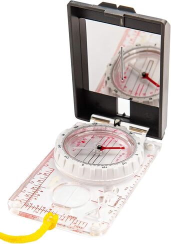 Sighting Compass Mirror Adjustable Declination - Boy Scout Compass Hiking Survival | Map Reading Compass Orienteering | Mirror Compass Hunting Camping - Kids Compass Navigation Waterproof Backpacking in Kuwait