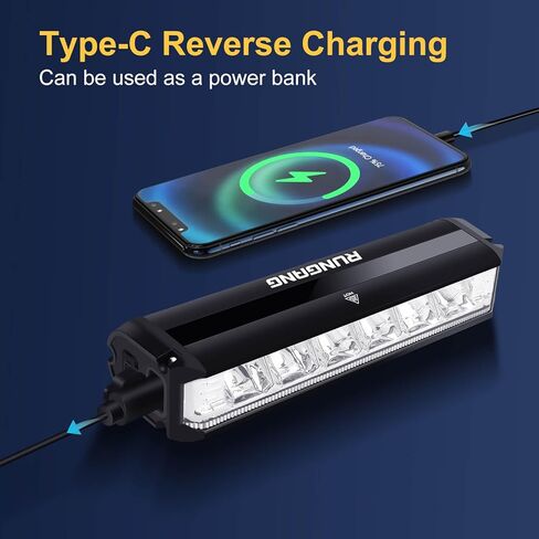 مصابيح أمامية للدراجة فائقة السطوع 6 LED، 5 أوضاع إضاءة IPX5 تصنيف مقاوم للماء USB إلى النوع C، أضواء دراجة قابلة لإعادة الشحن، أضواء دراجة مثالية للأطفال البالغين لركوب الدراجات على الطرق الجبلية in Kuwait
