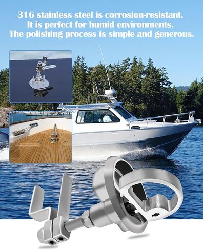 مزلاج على شكل مشبك على أرضية القارب من الدرجة البحرية 316 من الفولاذ المقاوم للصدأ نمط قفل مقبض الرفع مع مفتاحين ومسمارين in Kuwait