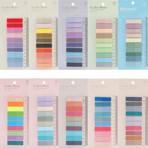2000Pcs Sticky Tabs for Annotating Books, Clear Sticky Notes, Book Tabs for Binders, Page Markers for Notebooks, Multi-Colored Writable and Repositionable Book Flags Tabs Strip Index Tabs in Saudi Arabia