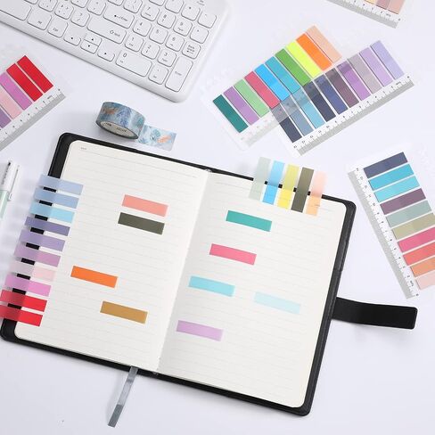 2000Pcs Sticky Tabs for Annotating Books, Clear Sticky Notes, Book Tabs for Binders, Page Markers for Notebooks, Multi-Colored Writable and Repositionable Book Flags Tabs Strip Index Tabs in Saudi Arabia