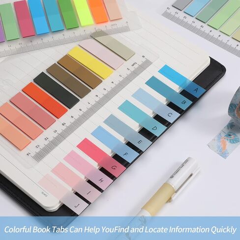 2000Pcs Sticky Tabs for Annotating Books, Clear Sticky Notes, Book Tabs for Binders, Page Markers for Notebooks, Multi-Colored Writable and Repositionable Book Flags Tabs Strip Index Tabs in Saudi Arabia