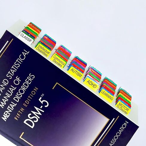 Index Tabs for DSM-5, 96 Diagnoses Disorders Guide Colored Tabs with Page Markers and Alignment Guide Solid Color in Kuwait