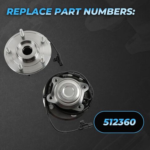 512360 Rear Automotive Wheel Bearing and Hub Assemblies 2pcs Fit for 2009-2010 Routan 4.0L, Fit for 2011 Grand Caravan 3.6L, Replace OE 512360 WE6163 951-200 in Saudi Arabia