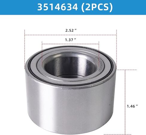 3514635 3514634 محامل العجلات الأمامية والخلفية (حجمان في 4 عبوات) متوافقة مع Polaris Ranger 500 700 800 EV Ranger 2X4 4X4 6X6 EFI 10 11 Sportsman 400 450 X2 HO 570 600 2003-2021 in Kuwait