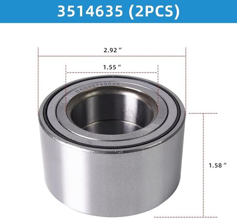 3514635 3514634 محامل العجلات الأمامية والخلفية (حجمان في 4 عبوات) متوافقة مع Polaris Ranger 500 700 800 EV Ranger 2X4 4X4 6X6 EFI 10 11 Sportsman 400 450 X2 HO 570 600 2003-2021 in Kuwait