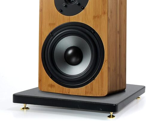 حامل عزل مضخم الصوت مقاس 14 × 14 بوصة حامل قاعدة مضخم الصوت قاعدة عزل مكبر الصوت قاعدة تثبيت مكبر الصوت مع مسمار نحاسي ثابت لشاشة الاستوديو ومضخم الصوت ومكبرات الصوت in Kuwait