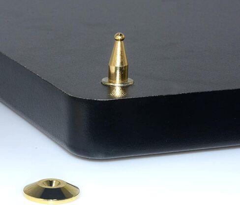 حامل عزل مضخم الصوت مقاس 14 × 14 بوصة حامل قاعدة مضخم الصوت قاعدة عزل مكبر الصوت قاعدة تثبيت مكبر الصوت مع مسمار نحاسي ثابت لشاشة الاستوديو ومضخم الصوت ومكبرات الصوت in Kuwait