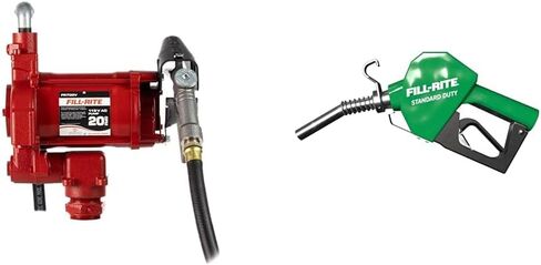 مضخة نقل الوقود fill-rite FR700V 115V 20 GPM مع خرطوم التفريغ والفوهة اليدوية | للبنزين والديزل والكيروسين وخليط الإيثانول وخليط الميثانول ووقود الديزل الحيوي حتى B20 in Saudi Arabia