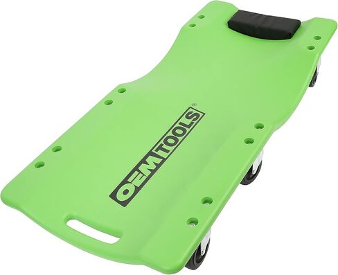 OEMTOOLS 24977 36" Mechanic’s Creeper with Headrest, Low Profile Creeper, Automotive Creeper, 350 Pound Weight Capacity, Green in Saudi Arabia