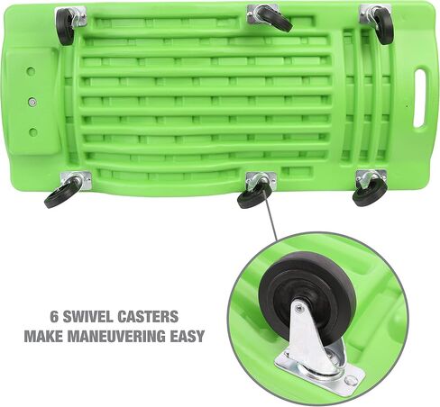 OEMTOOLS 24977 36" Mechanic’s Creeper with Headrest, Low Profile Creeper, Automotive Creeper, 350 Pound Weight Capacity, Green in Saudi Arabia