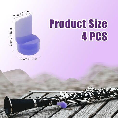 4pcs Thumb Rest Pad for Clarinet/Oboe, Silicone Clarinet Thumb Rest Colored Thumb Rest Cushion Protector for Most Clarinets Oboes (Blue) in Saudi Arabia